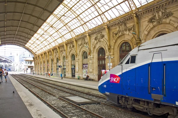 Niza Francia Junio 2018 Gare Nice Ville Estación Tren Principal — Foto de Stock