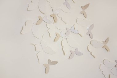 Kağıt kelebekler beyaz arka plan üzerinde izole kesmek