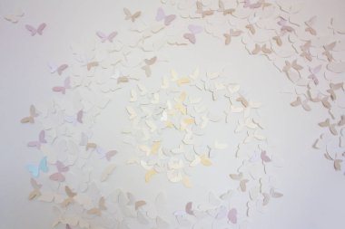 Kağıt kelebekler beyaz arka plan üzerinde izole kesmek