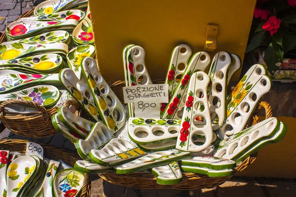 Sirmione Itália Junho 2018 Objetos Feitos Mão Cerâmica Lembrança Loja — Fotografia de Stock