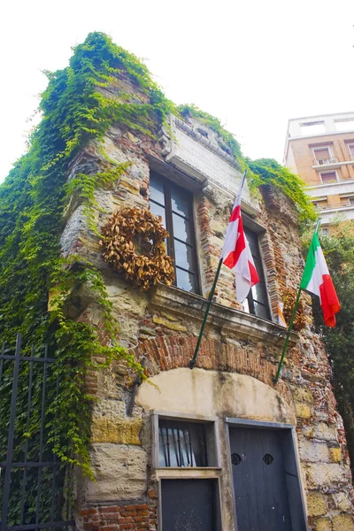 Genoa, Italy - Jule 25, 2018: House of Christopher Columbus in Genoa