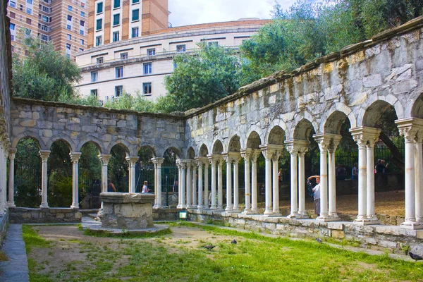 Genoa Talya Jule 2018 Olonnade Cenova Andrew Manastır Kalıntıları — Stok fotoğraf