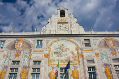 Genoa, İtalya - Jule 25, 2018: Palace of St George (Palazzo San Giorgio) Cenova, İtalya