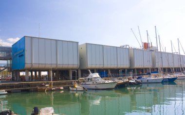 Genoa, İtalya - Jule 25, 2018: Cenova akvaryum Avrupa'nın en büyük akvaryum İtalya ve arasında en büyük olduğunu.