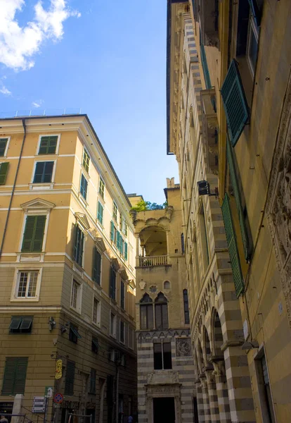 Genoa Italy Jule 2018 Architecture Piazza San Matteo Old Town — Stock Photo, Image