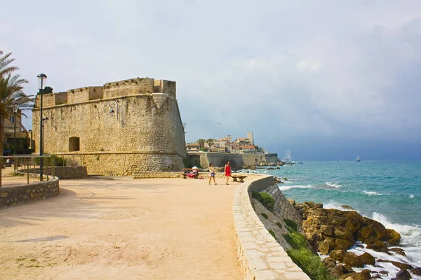 Antibes Francia Giugno 2018 Veduta Panoramica Sull Antico Villaggio Costiero — Foto Stock