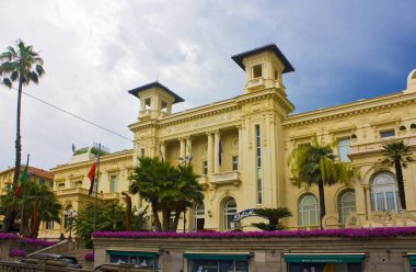 San Remo, İtalya - 27 Temmuz 2018: Casino Municipale'ye San Remo 