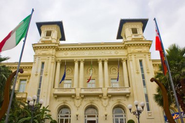 San Remo, İtalya - 27 Temmuz 2018: Casino Municipale'ye San Remo 