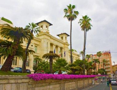 San Remo, İtalya - 27 Temmuz 2018: Casino Municipale'ye San Remo 