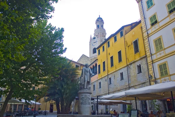 San Remo Itália Julho 2018 Monumento Siro Andrea Carli Piazza — Fotografia de Stock