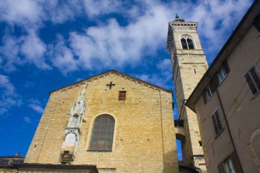 İtalya, Bergamo - 4 Kasım 2018: Santa Maria Maggiore Bazilikası Bergamo