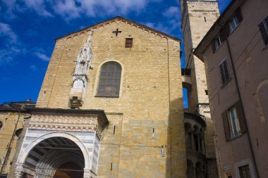İtalya, Bergamo - 4 Kasım 2018: Santa Maria Maggiore Bazilikası Bergamo