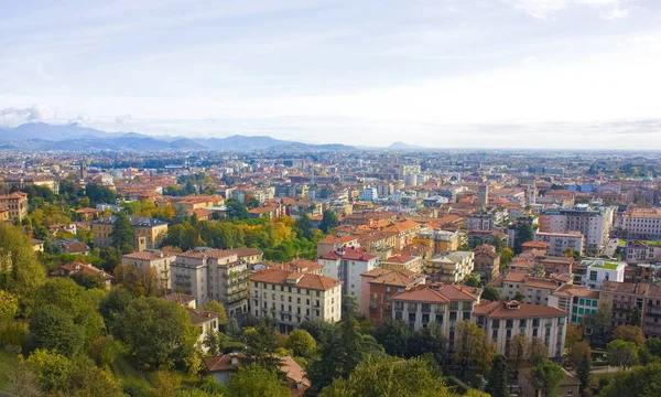 Italy Bergamo November 2018 Panorama Bergamo Upper Town — Stock Photo, Image
