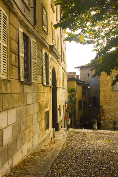 Olaszország Bergamo 2018 November Városkép Felső Város Old Town Bergamo — Stock Fotó