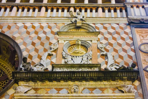 Italia Bergamo Noviembre 2018 Fragmento Rica Decoración Cappella Colleoni Capilla — Foto de Stock