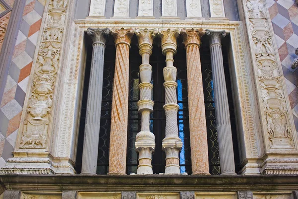 Italia Bergamo Noviembre 2018 Fragmento Rica Decoración Cappella Colleoni Capilla — Foto de Stock