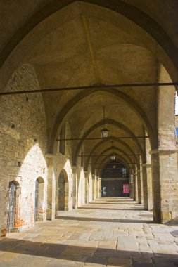 İtalya, Bergamo - 4 Kasım 2018: Civic Arkeoloji Müzesi Bergamo eski Atari