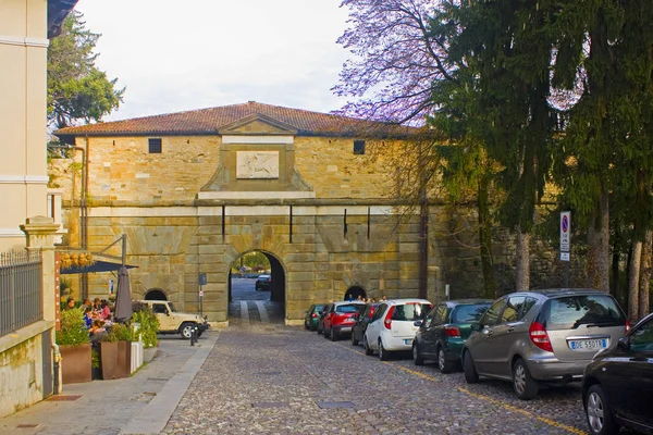 Italia Bergamo Novembre 2018 Porta Sant Agostino Medievale Porta Sant — Foto Stock