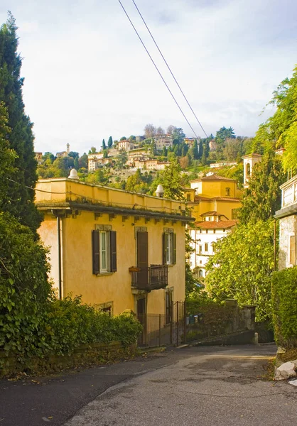 Italia Bergamo Noviembre 2018 Paisaje Urbano Ciudad Alta Casco Antiguo — Foto de Stock