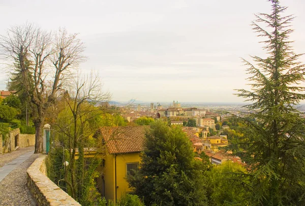 Italia Bergamo Novembre 2018 Paesaggio Urbano Città Alta Città Vecchia — Foto Stock