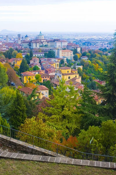 Italy Bergamo November 2018 Beautiful Panorama Bergamo Upper Town Citta — Stock Photo, Image