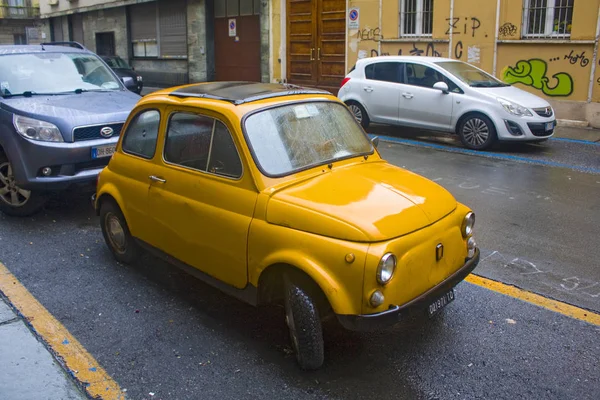 San Remo Italia Julio 2018 Pequeño Coche Italiano Vintage Fiat — Foto de Stock