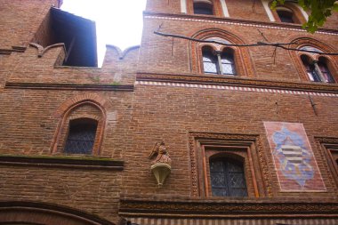 İtalya, Turin - 2 Kasım 2018: Ortaçağ Kalesi (Borgo Medievale), Torino