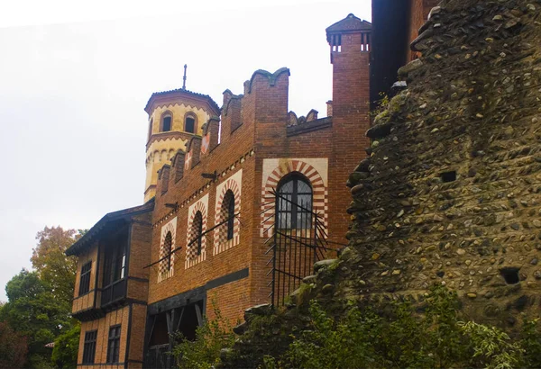 Italy Turin November 2018 Medieval Castle Borgo Medievale Turin — Stock Photo, Image