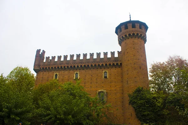 Italia Turín Noviembre 2018 Castillo Medieval Borgo Medievale Turín —  Fotos de Stock