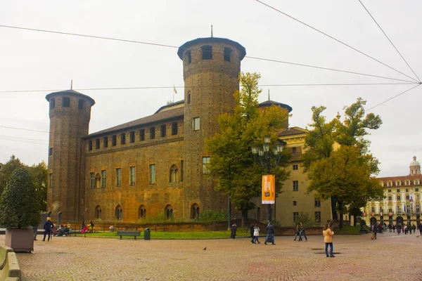 Italy Turin November 2018 Palazzo Madama Piazza Castello Turin — Stock Photo, Image