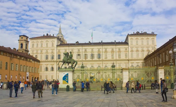 Itália Turin Novembro 2018 Palazzo Reale Palácio Real Turim — Fotografia de Stock