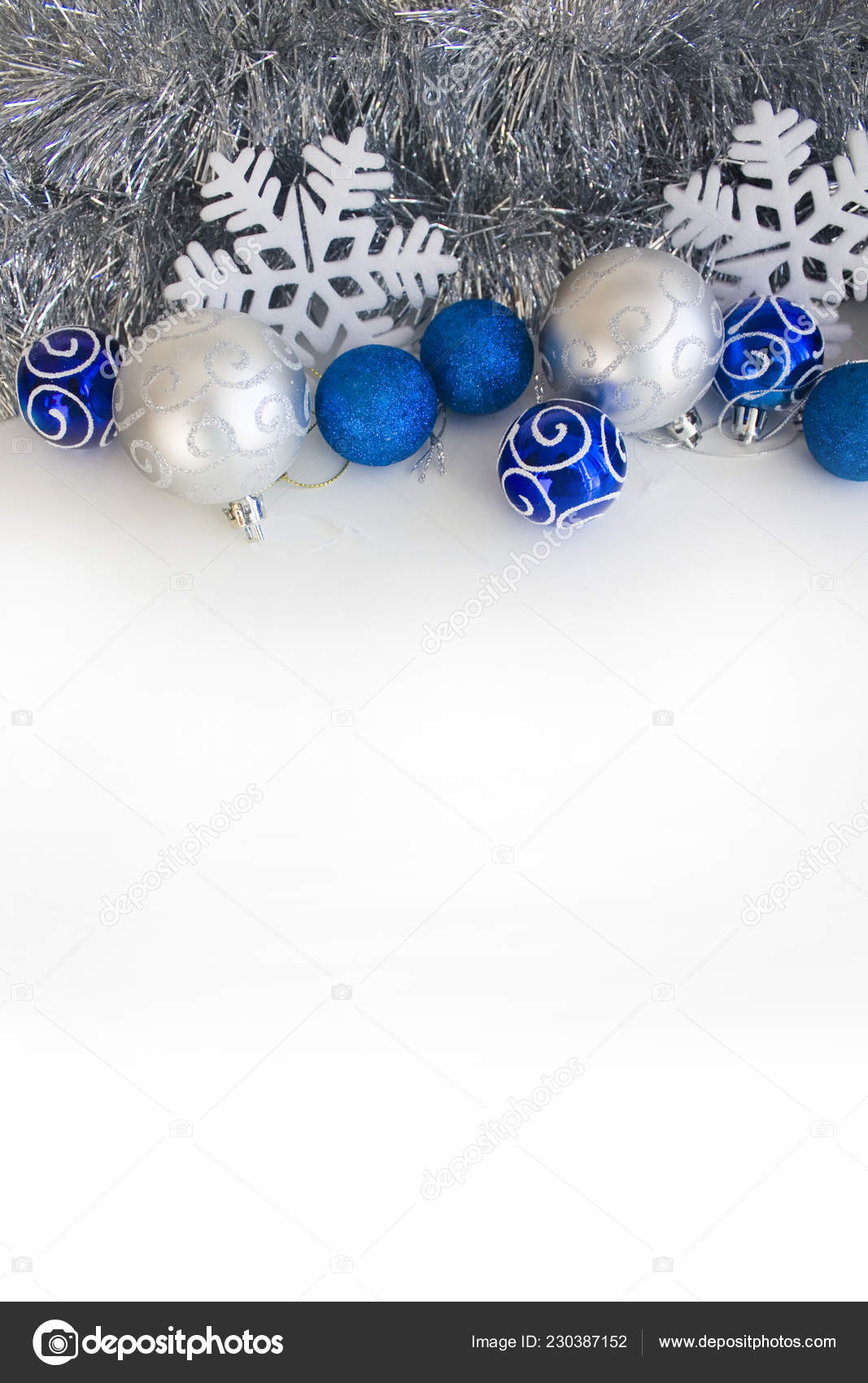 Blue And White Christmas Background Wallpaper
