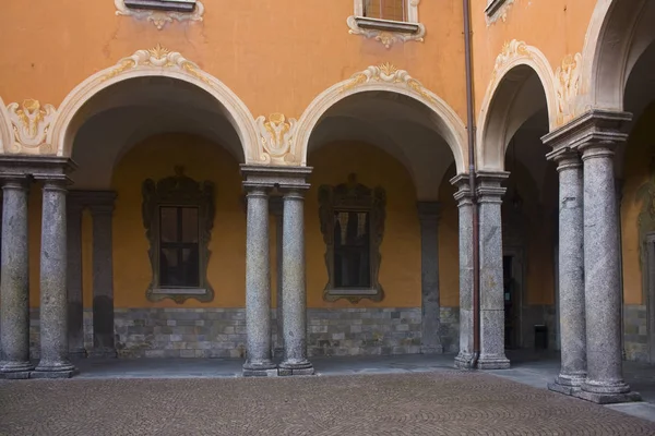 Italië Como November 2018 Binnenplaats Van Pauselijk College Gallio Como — Stockfoto