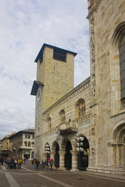 Italy Como November 2018 Arcade Cathedral Como Duomo – stockfoto