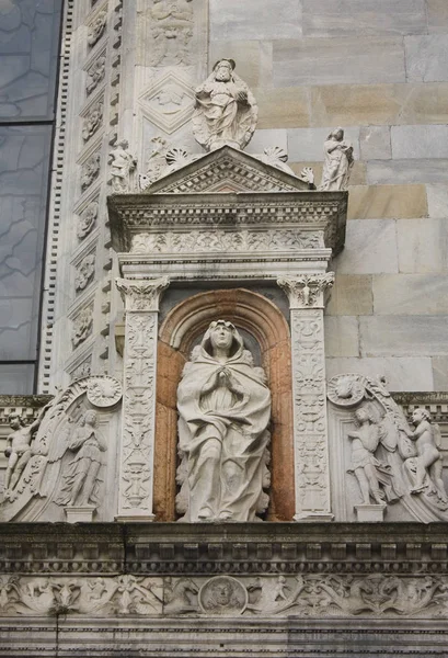 Włochy Como Listopada 2018 Fragment Katedry Como Duomo — Zdjęcie stockowe