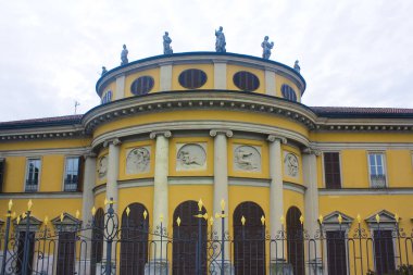 ITALY, COMO - November 3, 2018: Villa Saporiti la Rotonda at lake Como