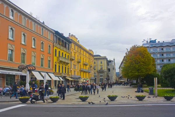 Italy Como November 2018 Picturesque Street Embankment Como — Stock Photo, Image