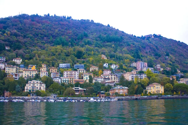 Itálie Como Listopadu 2018 Panorama Jezera Como Lombardii — Stock fotografie