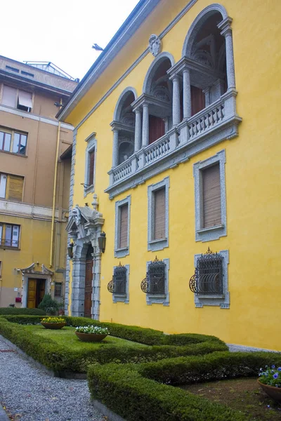 Talya Como Kasım 2018 Eski Palazzo Tarihi Kent Como Piazza — Stok fotoğraf