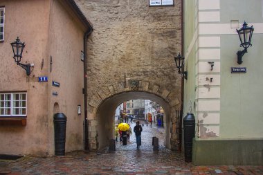 Riga, Letonya - 1 Ocak 2018: Riga İsveçli Gates'te