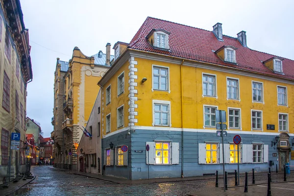 Riga Letonya Ocak 2018 Vintage Mimari Eski Şehir Riga Letonya — Stok fotoğraf