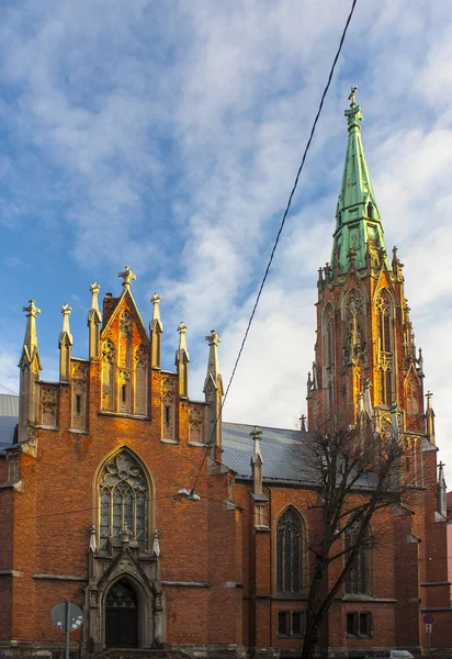 Antiga Igreja Gertrude Riga Letónia — Fotografia de Stock