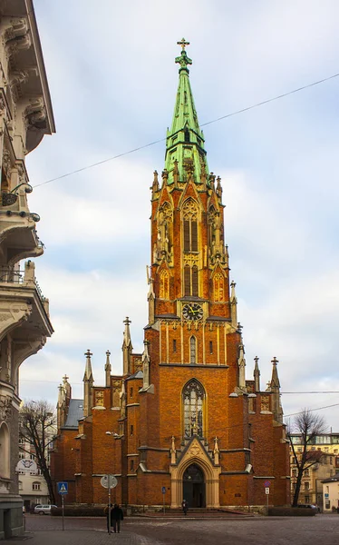 Antigua Iglesia Santa Gertrudis Riga Letonia — Foto de Stock