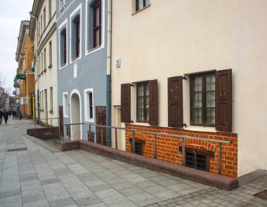 Vilnius, Litvanya - 30 Aralık 2017: Vilnius, Litvanya tarihi bina Old town