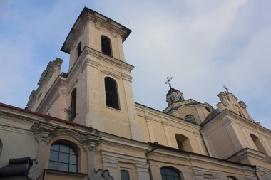 Vilnius, Litvanya - 30 Aralık 2017: Kilise Kutsal Ruh'un Vilnius, Litvanya