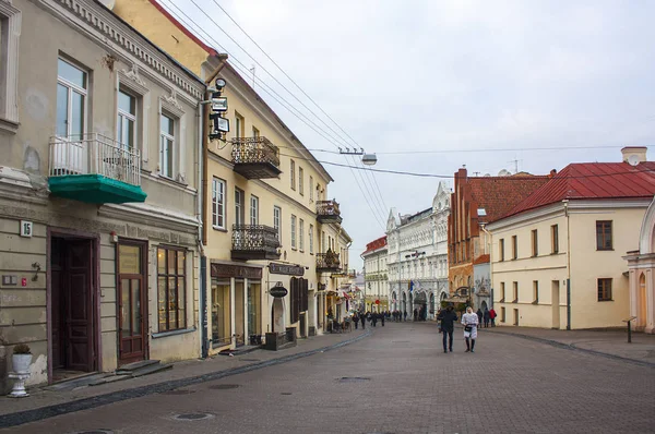 Vilnius Litvánia 2017 December Történelmi Utcában Vilnius Óvárosában — Stock Fotó