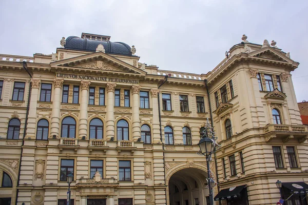 Vilnius Lituânia Dezembro 2017 Fachada Edifício Filarmônica Nacional Lituana Cidade — Fotografia de Stock