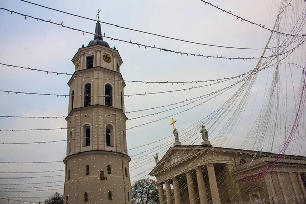 Vilnius Litauen Dezember 2017 Der Domplatz Vilnius — Stockfoto