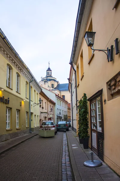Вільнюс Литва Грудня 2017 Історичні Вулиці Старому Місті Взимку Вільнюсі — стокове фото