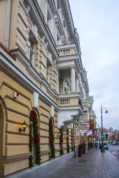 Vilnius Litva Prosince 2017 Historická Ulice Starém Městě Zimě Vilnius — Stock fotografie